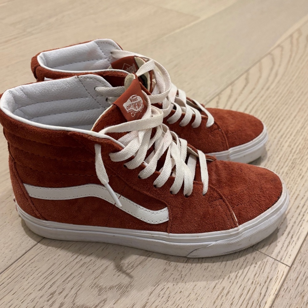Vans SK8 Hi suede burgundy shoes
